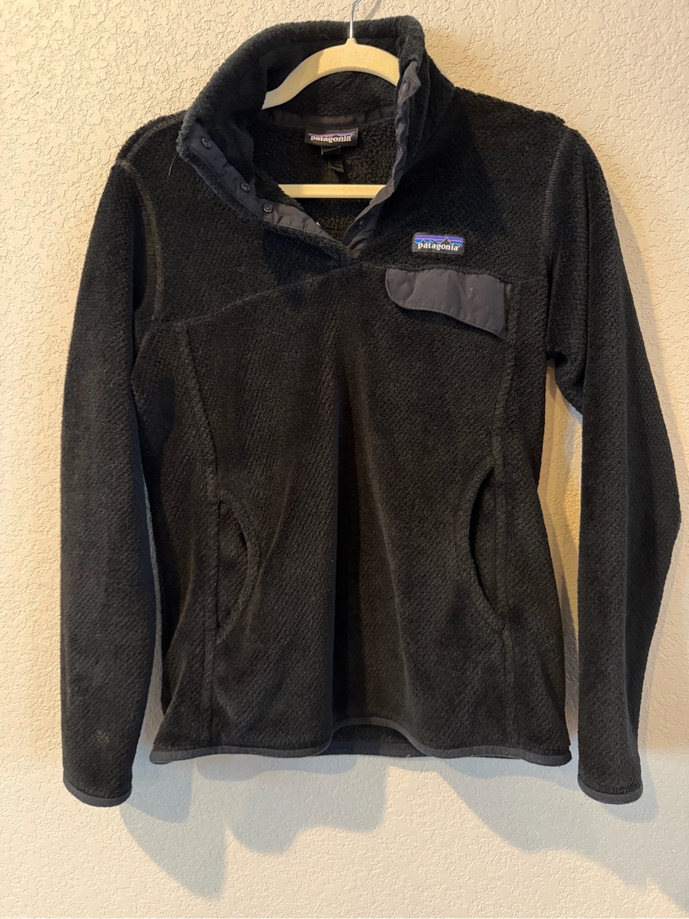 Patagonia Kids Black Fleece Snap Pullover